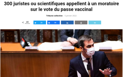 FRANCE – Appel à un moratoire sur le pass vaccinal